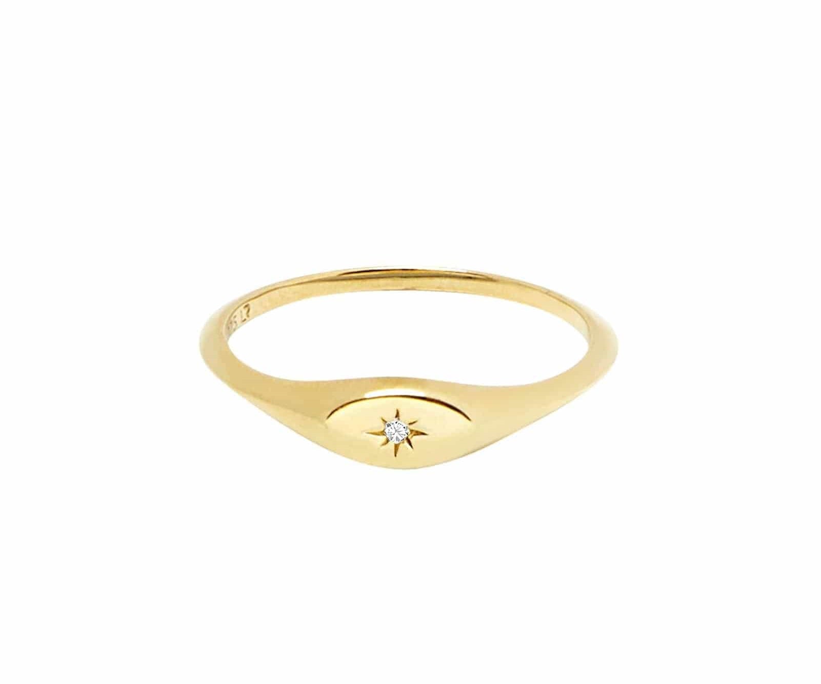 Picture of  Luna Rae solid 9k gold Sol Ring