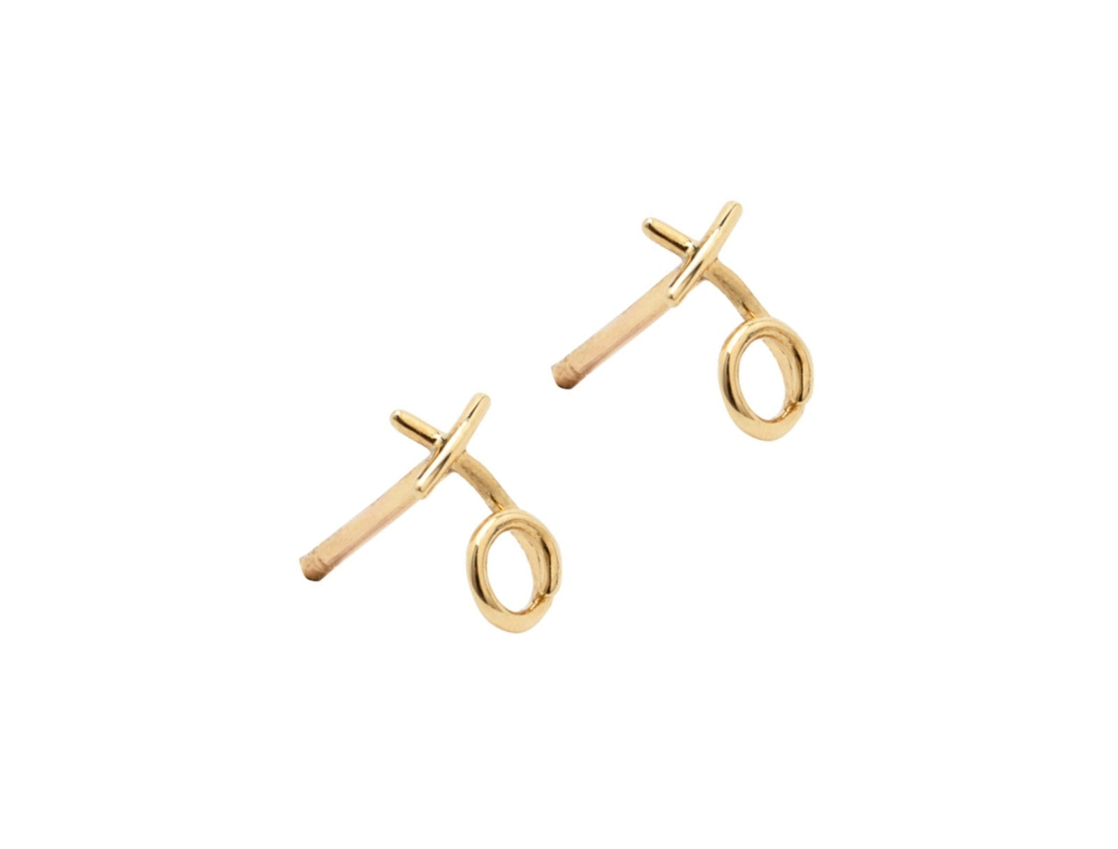 Picture of  Luna Rae solid 9k gold Kiss Hug Studs