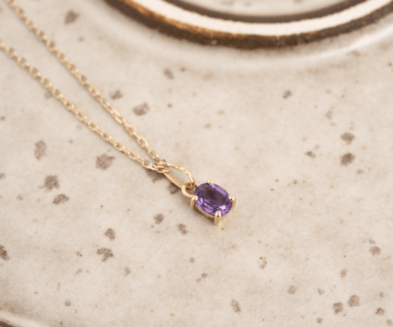 Picture of  Luna Rae solid 9k gold Amethyst Necklace