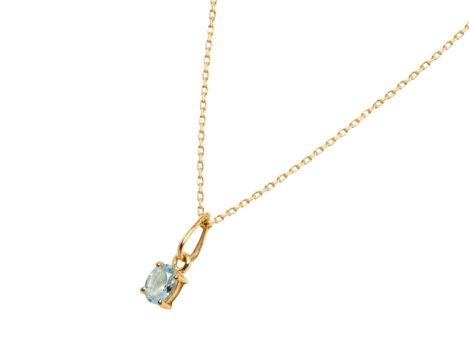Picture of  Luna Rae solid 9k gold Aquamarine Necklace