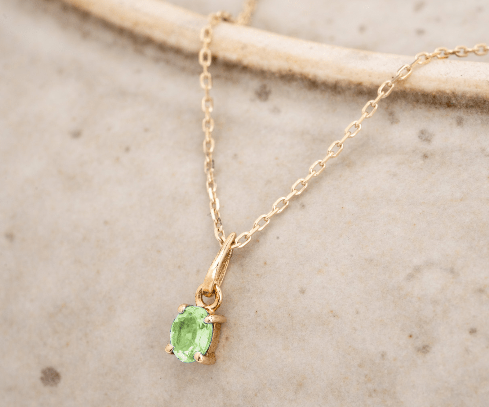 Picture of  Luna Rae solid 9k gold Peridot Necklace