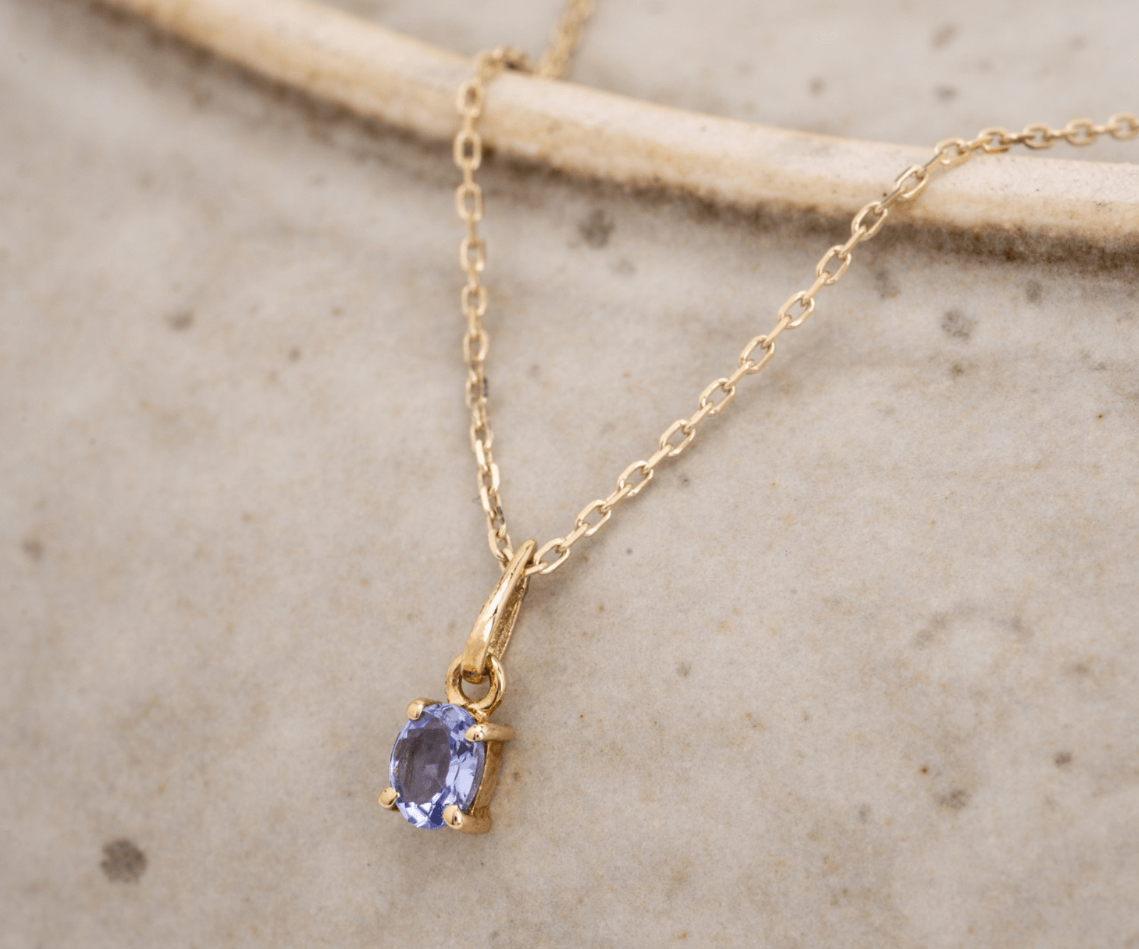 Picture of  Luna Rae solid 9k gold Tazanite Necklace