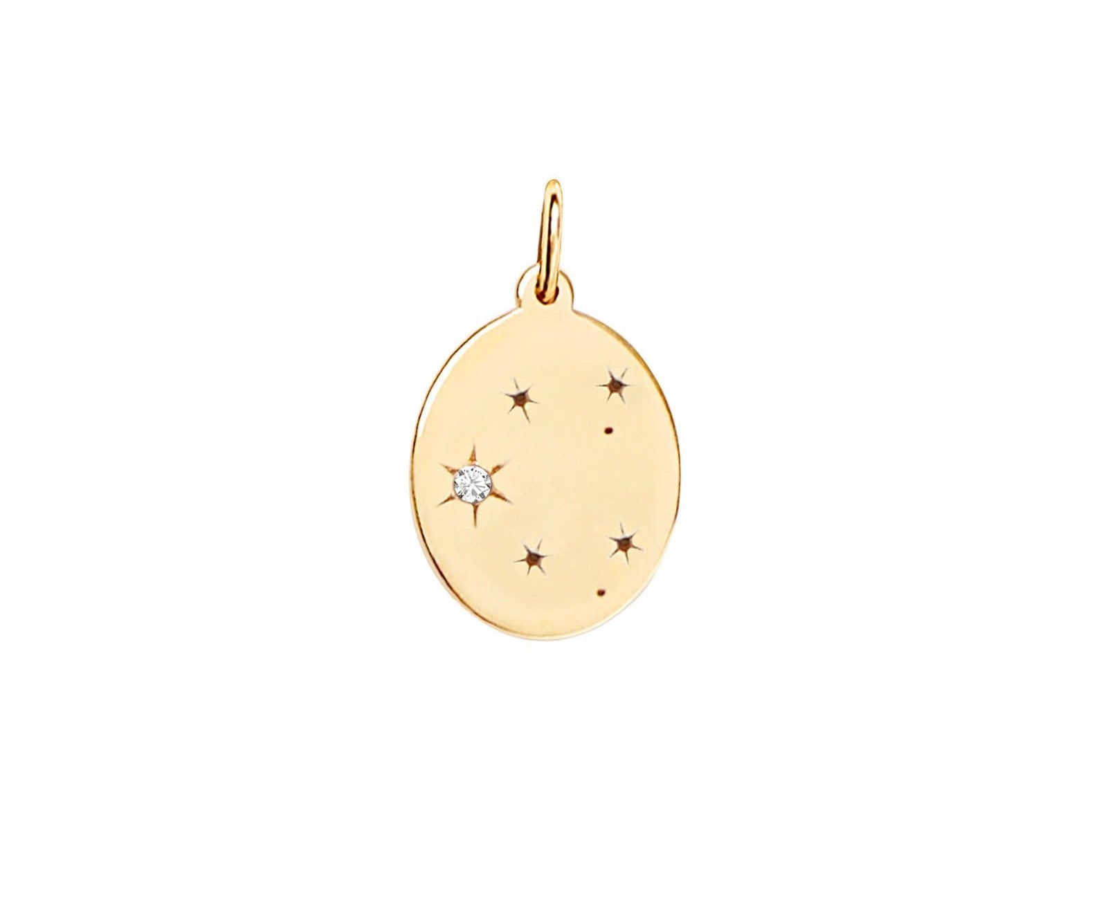 Picture of  Luna Rae solid 9k gold Stars of Libra