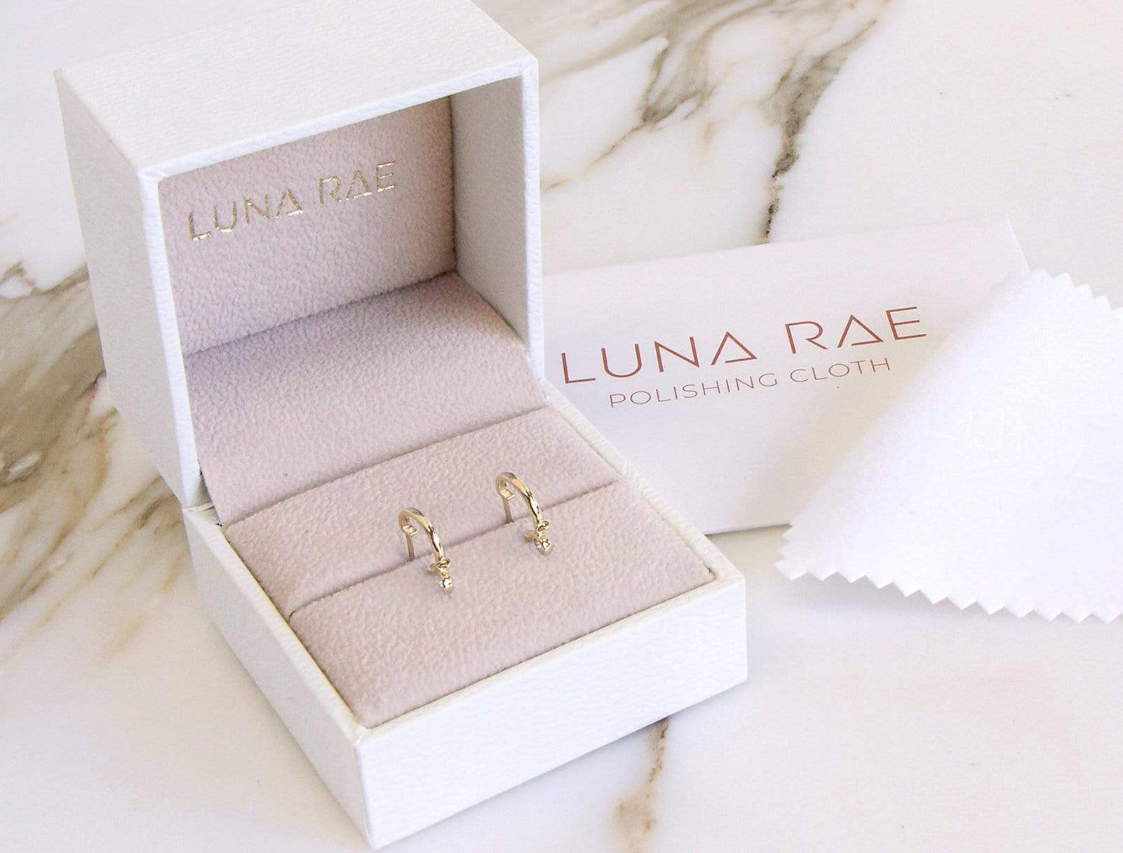 Picture of  Luna Rae solid 9k gold Diamond Sky Earrings