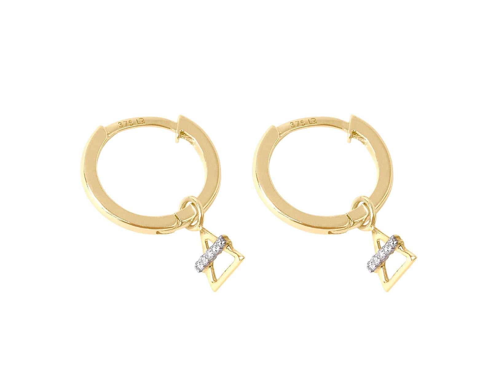 Picture of  Luna Rae solid 9k gold Air Element Hoops