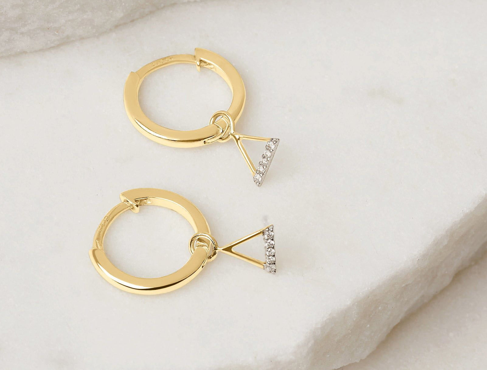 Picture of  Luna Rae solid 9k gold Fire Element Hoops