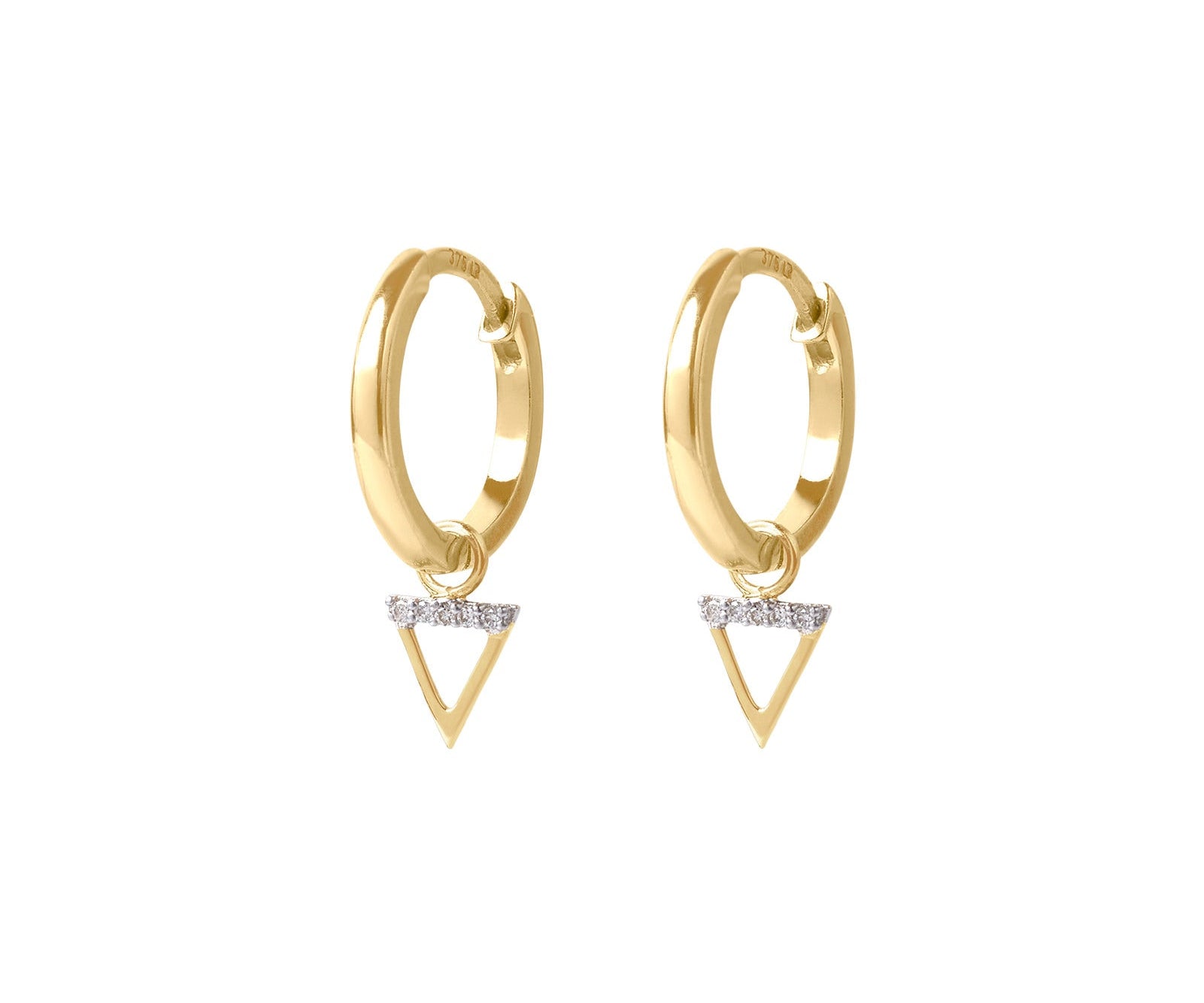 Picture of  Luna Rae solid 9k gold Water Element Hoops