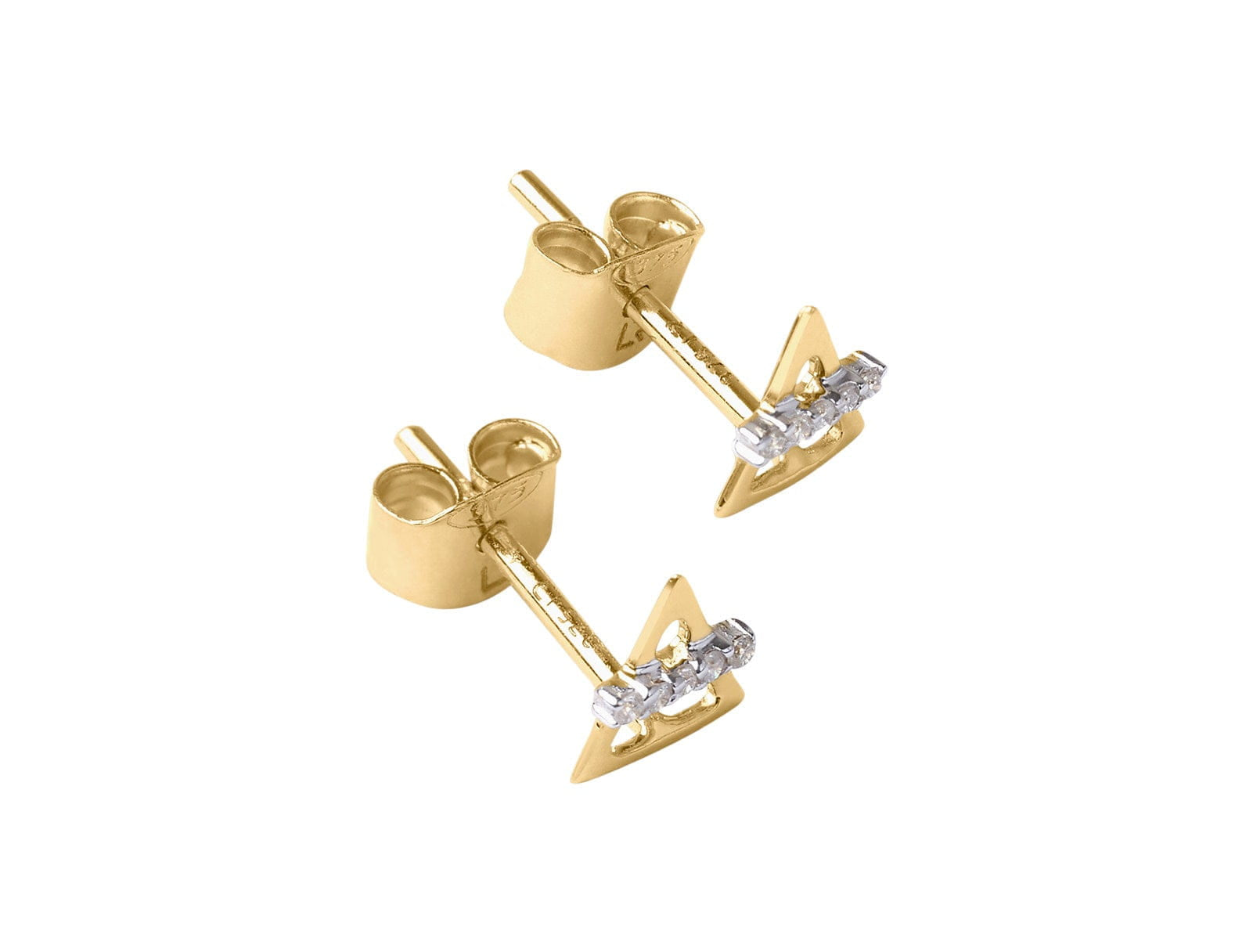 Picture of  Luna Rae solid 9k gold Earth Element Studs