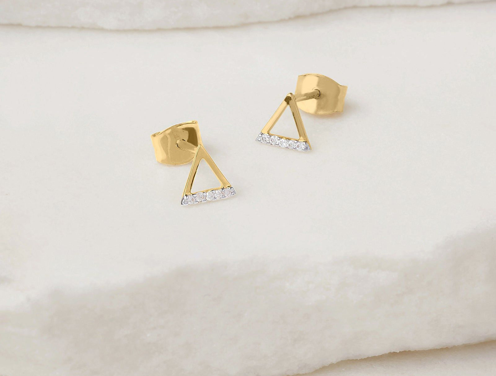 Picture of  Luna Rae solid 9k gold Fire Element Studs