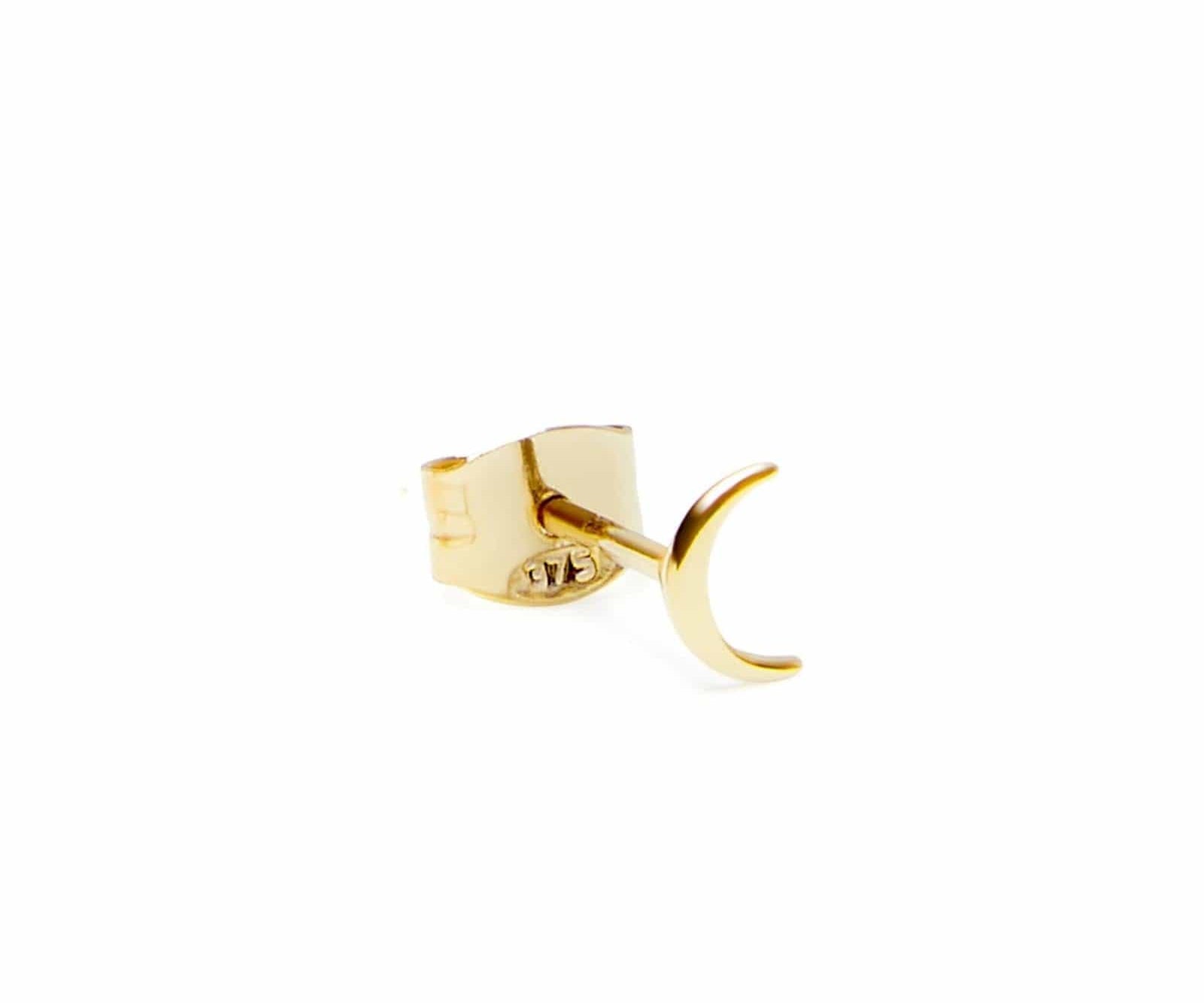 Picture of  Luna Rae solid 9k gold Moon Studs