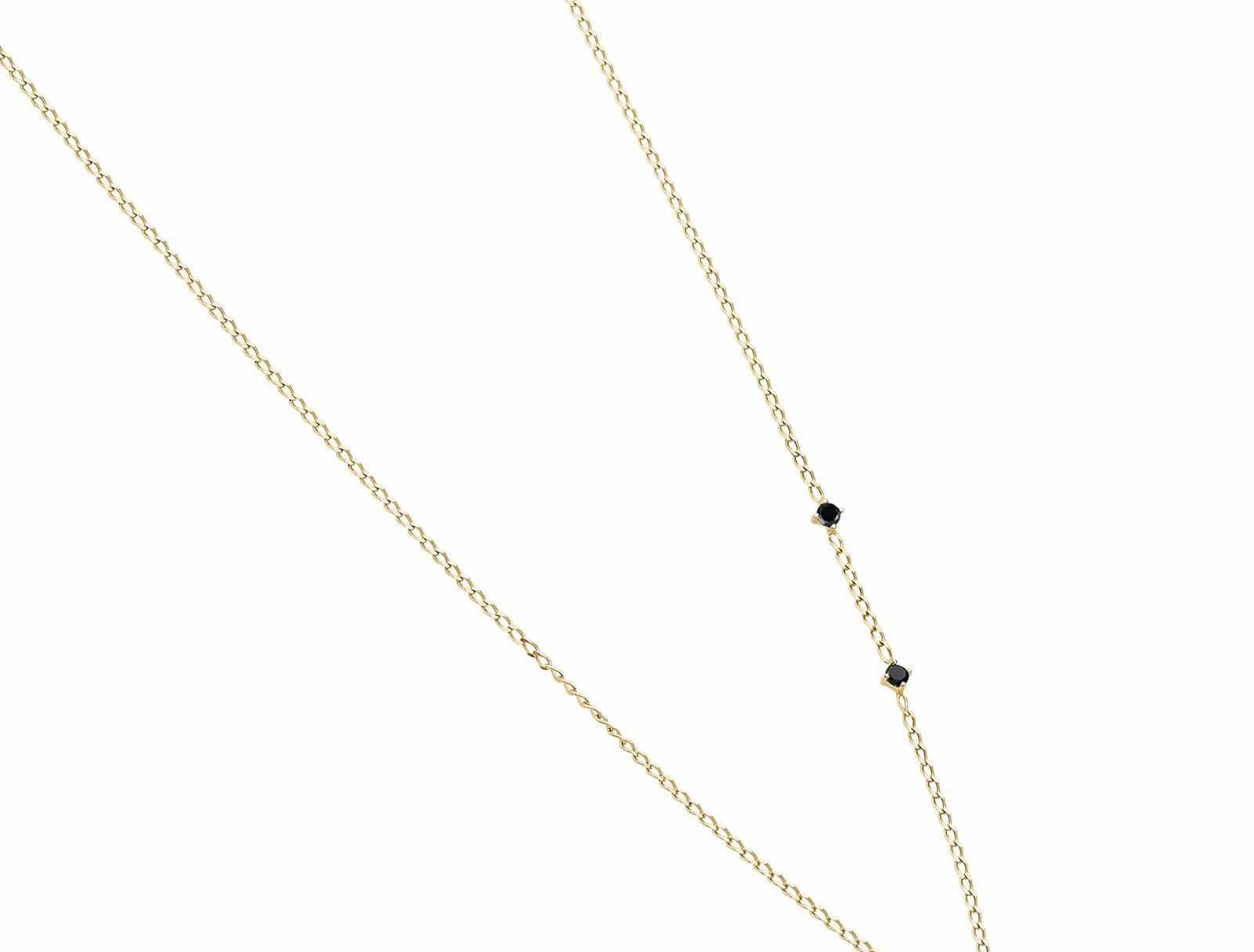Picture of  Luna Rae solid 9k gold Black Night Necklace